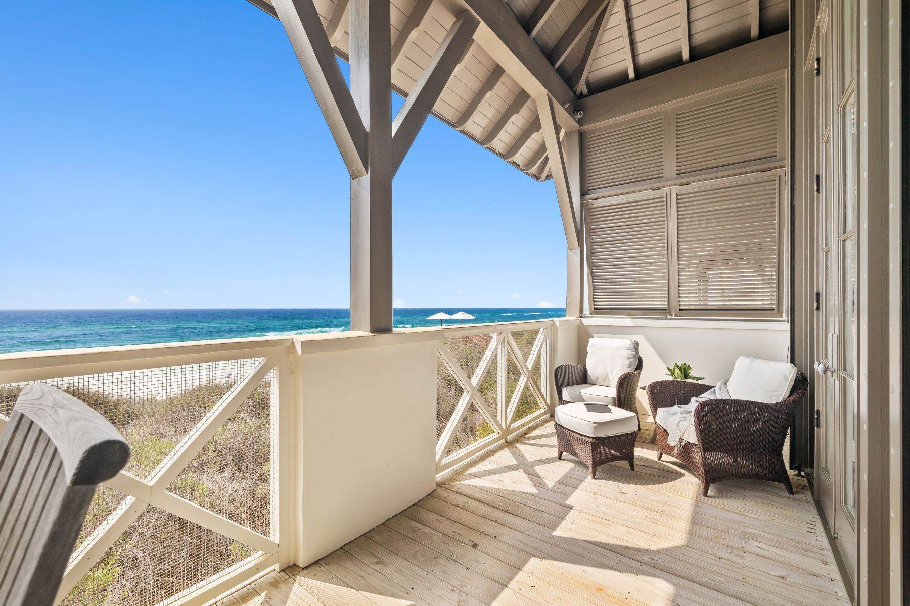 Single Family Homes for Sale at Gulf Front Retreat With Fireplaces, Porches And A Carriage House 26 Atwoods Court Rosemary Beach, Florida 32461 United States